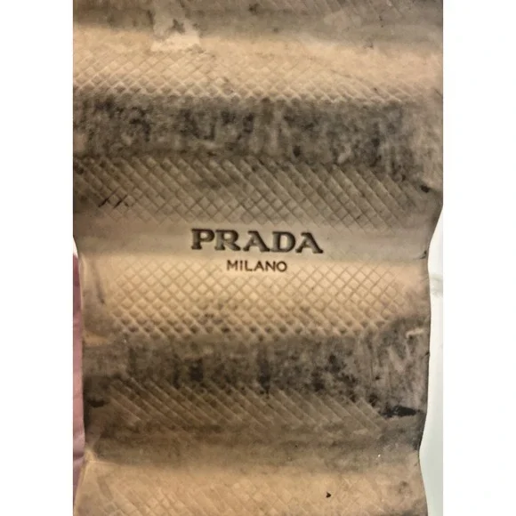 PRADA Wave Sole Black Wingtip Shoes 1E935G Size 36.5 US 6.5 Women 's Platform - Picture 5 of 14